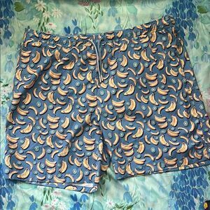 Peter Millar Seaside Collection Swim Trunks Banana Print - XXL
